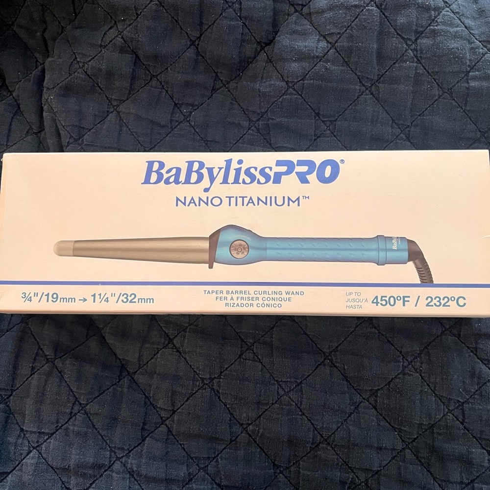 BaBylissPRO Nano Titanium Blue Curling Iron
